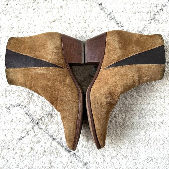 Saint Laurent Tan Brown Suede Fringe  Ankle Boots Size 36 / US 6 - Picture 13 of 14